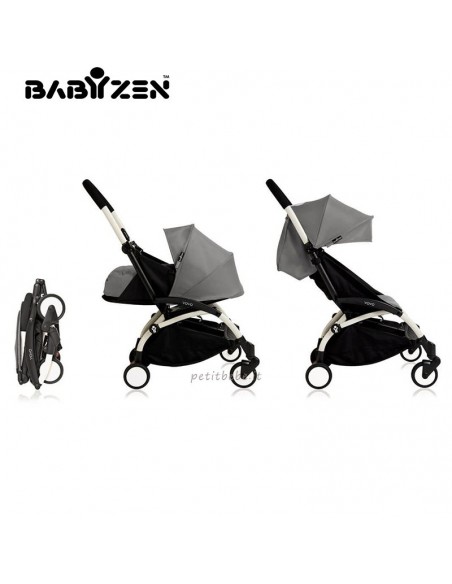 Babyzen Duo Yoyo+ Grey Telaio Bianco