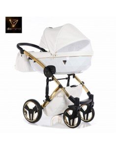 Junama Trio Diamond Individual Pelle Bianco con Telaio Oro Giallo 04 2