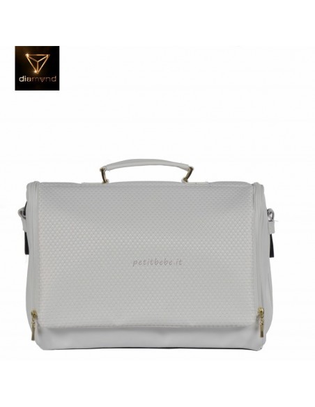 Junama Trio Diamond Individual Pelle Bianco con Telaio Oro Giallo 04