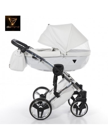 Junama Trio Diamond Individual Pelle Bianco con Telaio Cromato 05