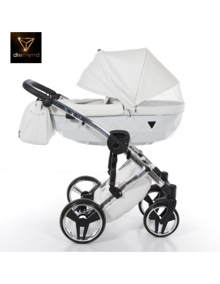 Junama Trio Diamond Individual Pelle Bianco con Telaio Cromato 05