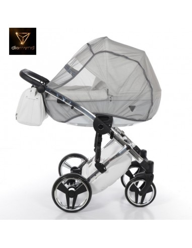 Junama Trio Diamond Individual Pelle Bianco con Telaio Cromato 05