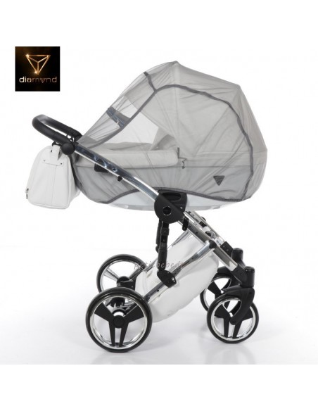 Junama Trio Diamond Individual Pelle Bianco con Telaio Cromato 05