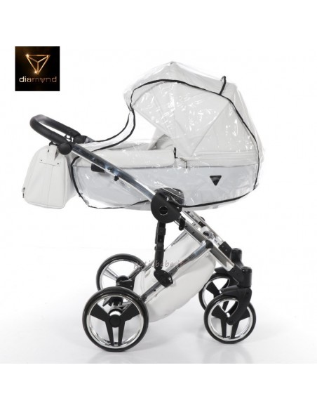 Junama Trio Diamond Individual Pelle Bianco con Telaio Cromato 05