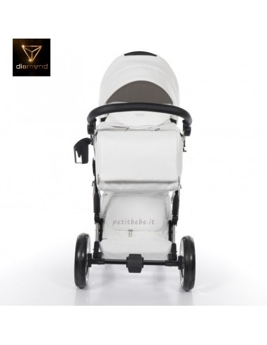 Junama Trio Diamond Individual Pelle Bianco con Telaio Cromato 05