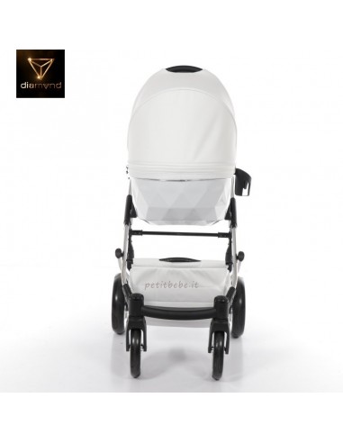 Junama Trio Diamond Individual Pelle Bianco con Telaio Cromato 05