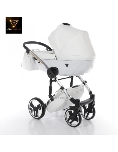 Junama Trio Diamond Individual Pelle Bianco con Telaio Cromato 05