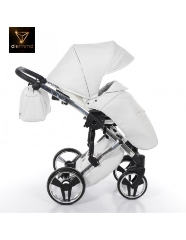 Junama Trio Diamond Individual Pelle Bianco con Telaio Cromato 05