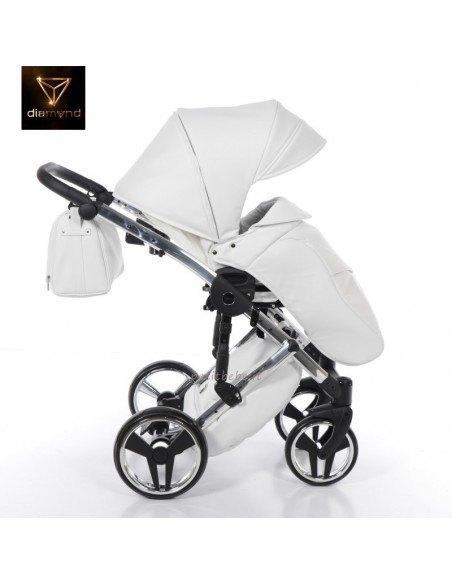 Junama Trio Diamond Individual Pelle Bianco con Telaio Cromato 05