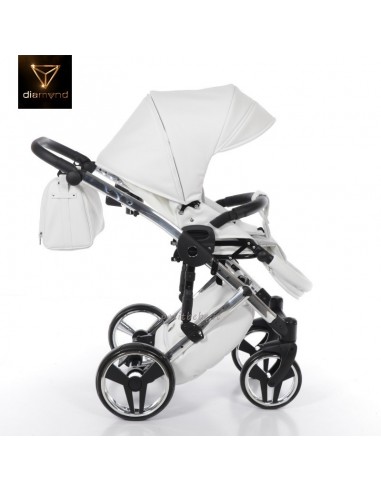Junama Trio Diamond Individual Pelle Bianco con Telaio Cromato 05