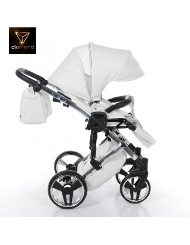 Junama Trio Diamond Individual Pelle Bianco con Telaio Cromato 05