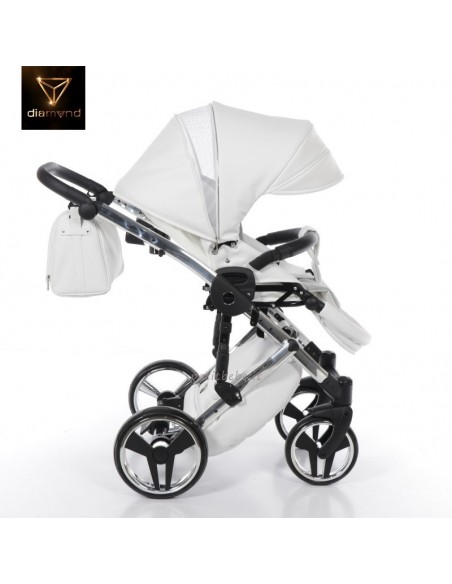 Junama Trio Diamond Individual Pelle Bianco con Telaio Cromato 05