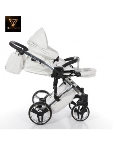 Junama Trio Diamond Individual Pelle Bianco con Telaio Cromato 05