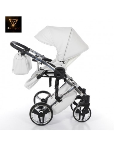 Junama Trio Diamond Individual Pelle Bianco con Telaio Cromato 05