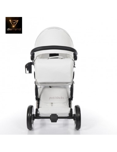 Junama Trio Diamond Individual Pelle Bianco con Telaio Cromato 05