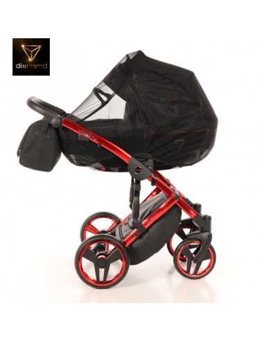 Junama Trio Diamond Individual Tessuto Nero e Telaio Rosso 01