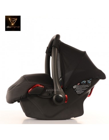 Junama Trio Diamond Individual Tessuto Nero e Telaio Rosso 01