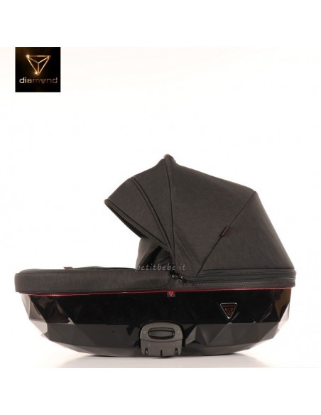 Junama Trio Diamond Individual Tessuto Nero e Telaio Rosso 01