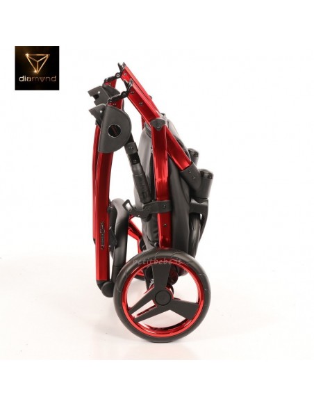 Junama Trio Diamond Individual Tessuto Nero e Telaio Rosso 01