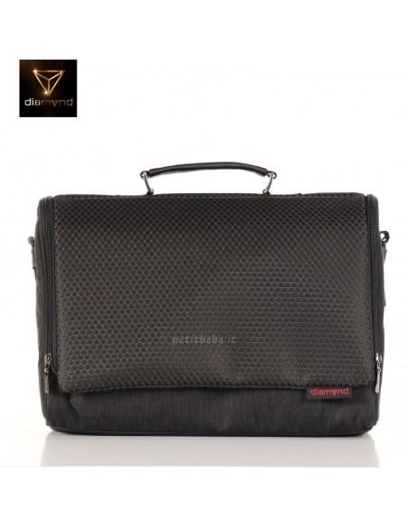 Junama Trio Diamond Individual Tessuto Nero e Telaio Rosso 01