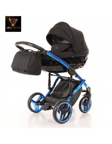 Junama Trio Diamond Individual Tessuto Nero e Telaio Blu 02