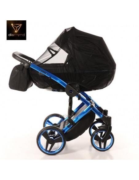 Junama Trio Diamond Individual Tessuto Nero e Telaio Blu 02