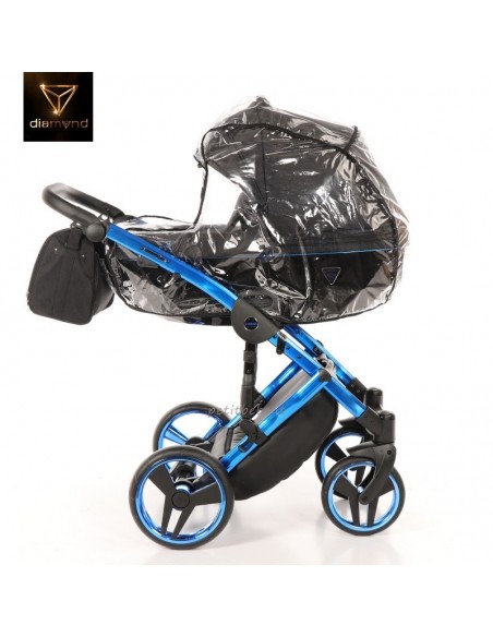 Junama Trio Diamond Individual Tessuto Nero e Telaio Blu 02