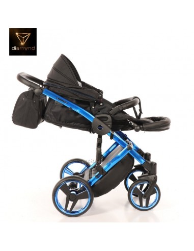 Junama Trio Diamond Individual Tessuto Nero e Telaio Blu 02