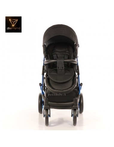 Junama Trio Diamond Individual Tessuto Nero e Telaio Blu 02