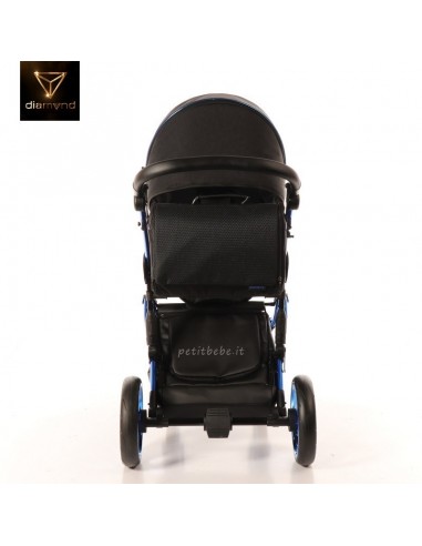 Junama Trio Diamond Individual Tessuto Nero e Telaio Blu 02