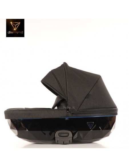 Junama Trio Diamond Individual Tessuto Nero e Telaio Blu 02