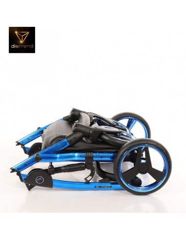 Junama Trio Diamond Individual Tessuto Nero e Telaio Blu 02