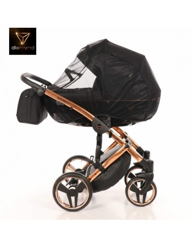 Junama Trio Diamond Individual Tessuto Nero e Telaio Oro Rosa 03