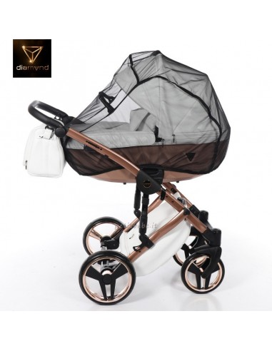 Junama Trio Diamond Mirror Satin Pelle Bianco e Champagne 05