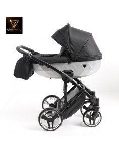 Junama Trio Diamond Mirror Satin Stoffa Nero e Bianco 01