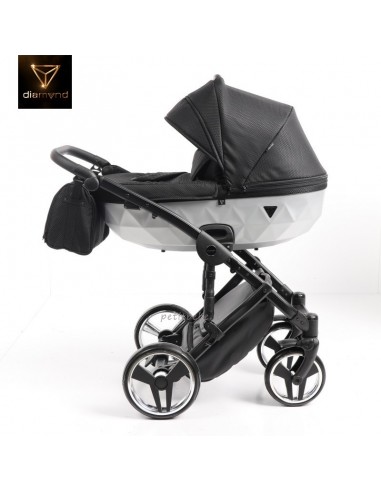 Junama Trio Diamond Mirror Satin Stoffa Nero e Bianco 01