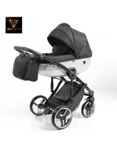 Junama Trio Diamond Mirror Satin Stoffa Nero e Bianco 01