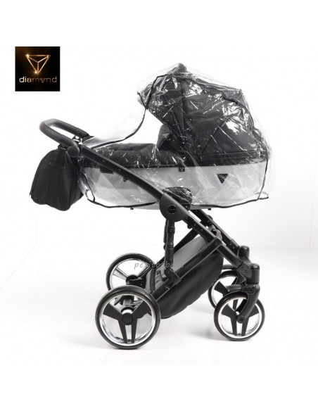 Junama Trio Diamond Mirror Satin Stoffa Nero e Bianco 01