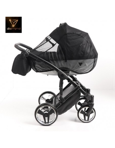 Junama Trio Diamond Mirror Satin Stoffa Nero e Bianco 01