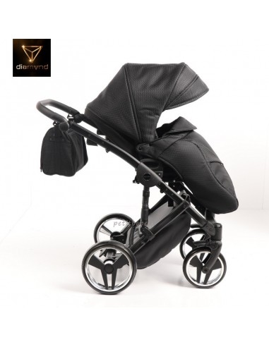 Junama Trio Diamond Mirror Satin Stoffa Nero e Bianco 01