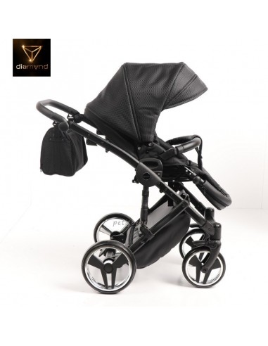 Junama Trio Diamond Mirror Satin Stoffa Nero e Bianco 01