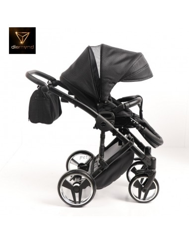 Junama Trio Diamond Mirror Satin Stoffa Nero e Bianco 01