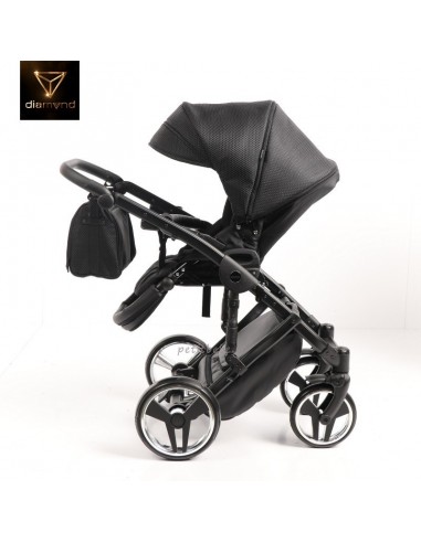 Junama Trio Diamond Mirror Satin Stoffa Nero e Bianco 01