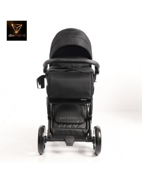 Junama Trio Diamond Mirror Satin Stoffa Nero e Bianco 01