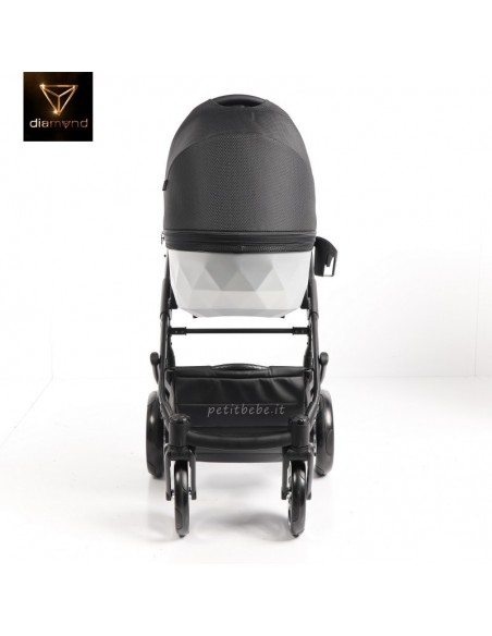 Junama Trio Diamond Mirror Satin Stoffa Nero e Bianco 01