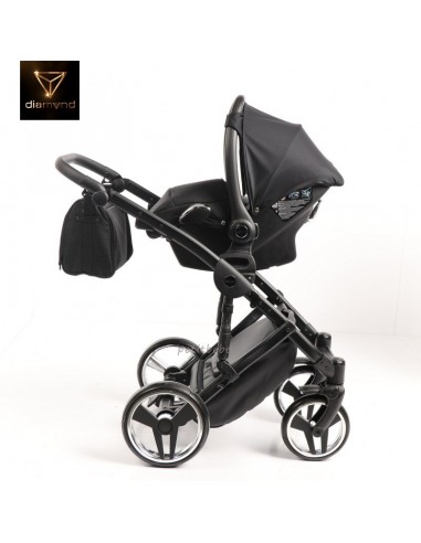 Junama Trio Diamond Mirror Satin Stoffa Nero e Bianco 01