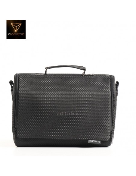 Junama Trio Diamond Mirror Satin Stoffa Nero e Bianco 01