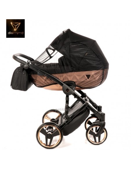 Junama Trio Diamond Mirror Satin Stoffa Nero e Champagne 02