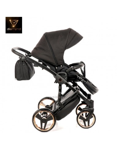 Junama Trio Diamond Satin Mirror Stoffa Nero e Champagne 02