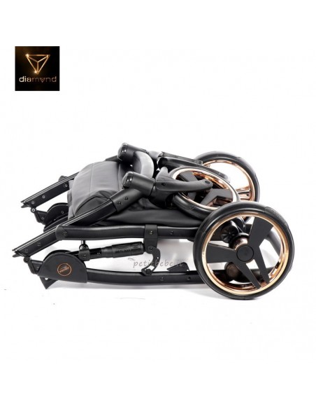 Junama Trio Diamond Mirror Satin Stoffa Nero e Champagne 02